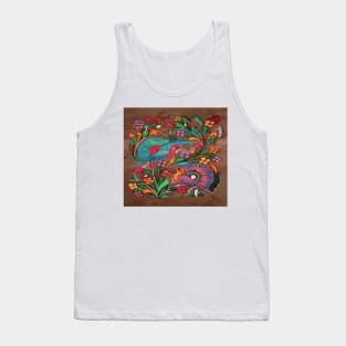 Mexican bird bark painting Tank Top